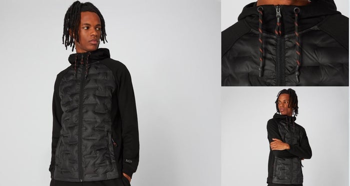 elite quilted jacket black