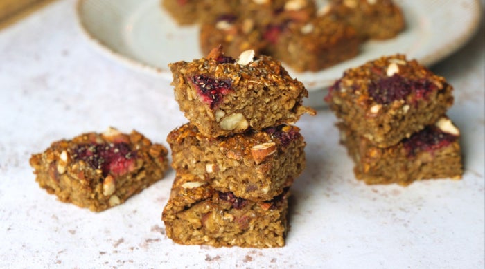 raspberry oat breakfast bars