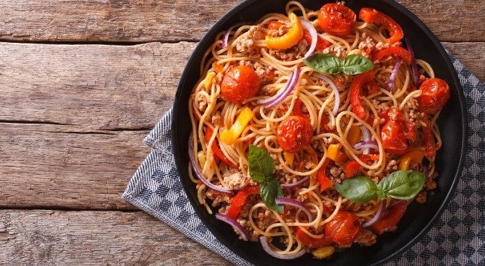 Roasted ratatouille spaghetti