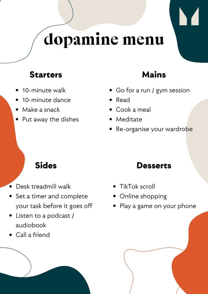 dopamine menu example
