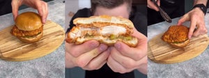 Fehérjében gazdag sült csirkés szendvics légkeveréses sütőben