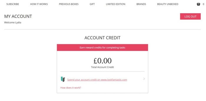 Step 2 - How To Spend Your Glossy Credit On lookfantastic