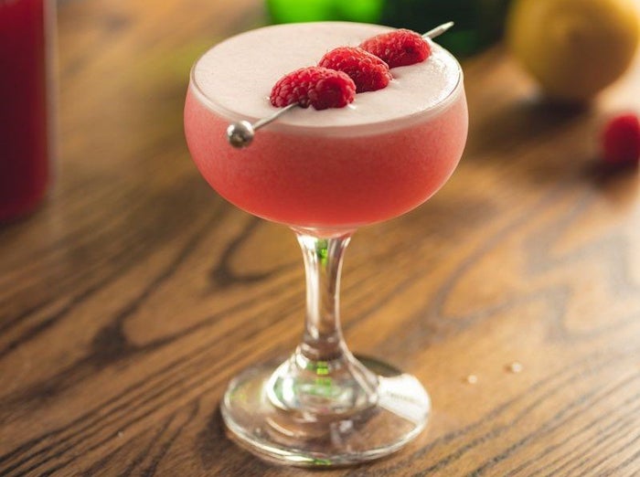 rhubarb and raspberry gin