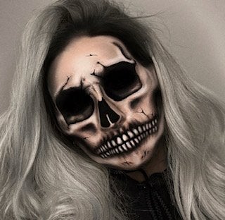 Halloween makeup, skull