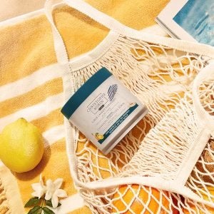 hair mask on a beach