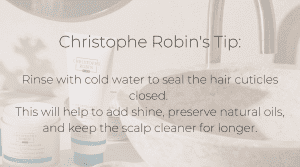 rinsing with cold water tip
