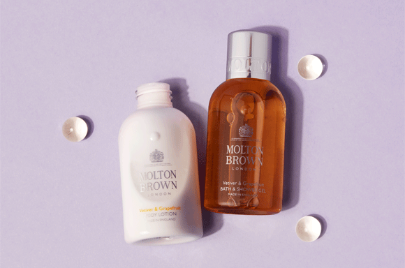 'The Science of Beauty' Molton Brown Body Wash + Body Lotion Vetiver & Grapefruit