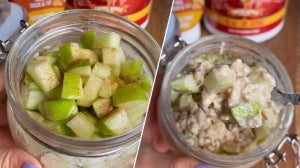 Toffee Apple Overnight Oats | Proteinrik frukost