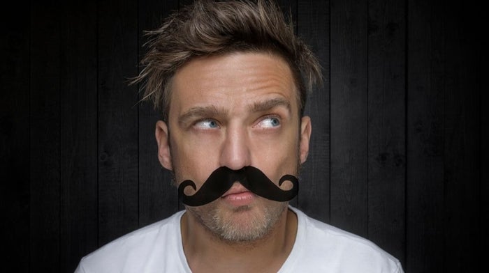 man taking part in Movember