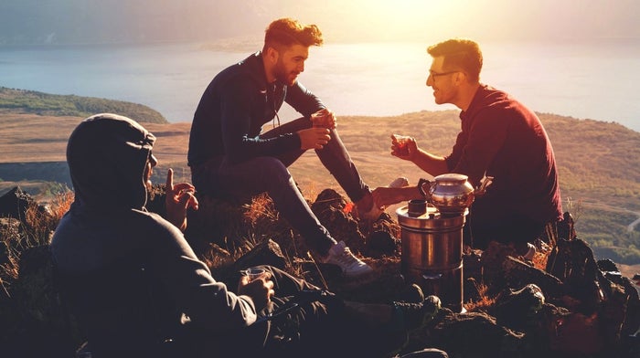 Group of male friends having a bonding session