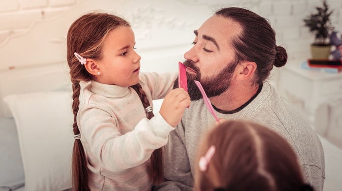 A bearded dad is pampered by his children on Father’s Day | Gillette UK