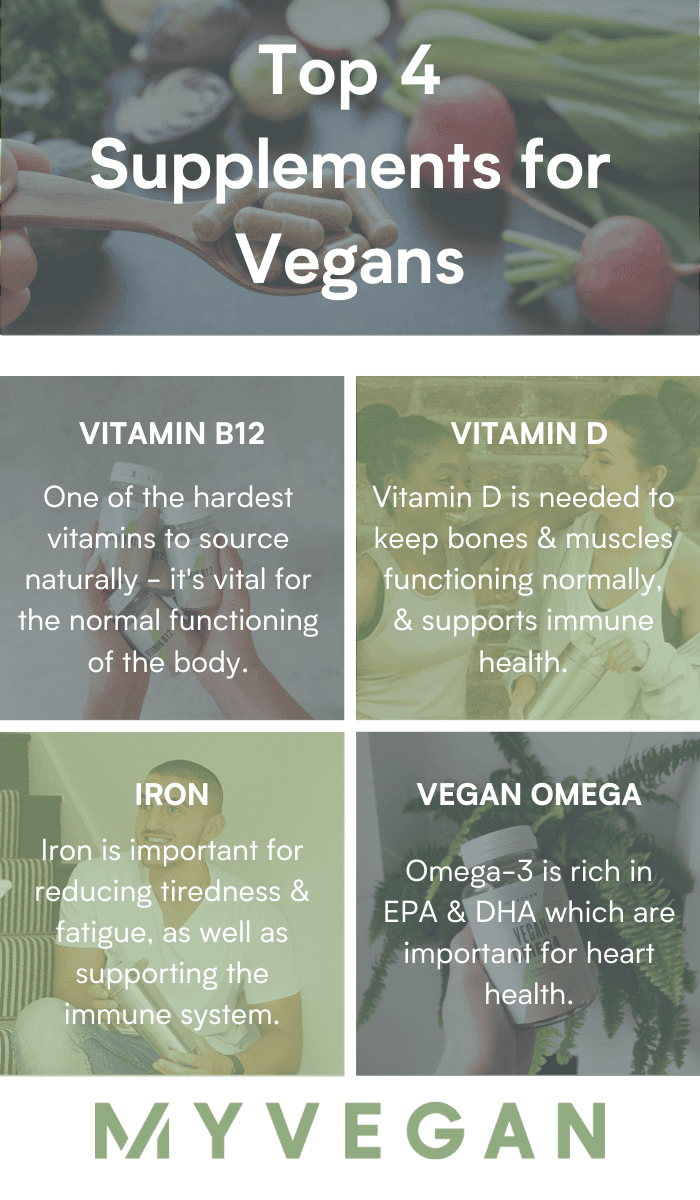 best supplements for vegans infographic