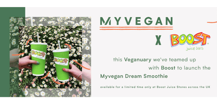 Myvegan x Boost Juice