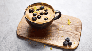 High-Protein Blueberry Vegan Mug Cake