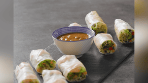 Fresh Vegan Spring Rolls with Satay Sauce Recipe