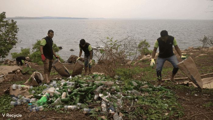 V Recycle plastic collection