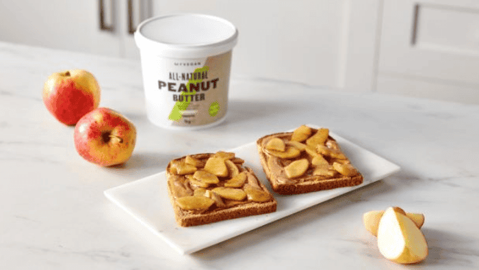 Caramelised Apple & Peanut Butter on Toast