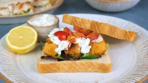 Homemade Fish Finger Sandwich