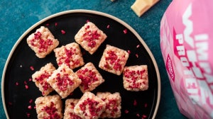 4-Ingredient Ruby Chocolate Rice Crispy Squares