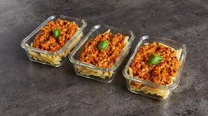 Vegan Lentil Bolognese Meal Prep Recept