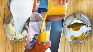 Eiwitrijke mango lassi