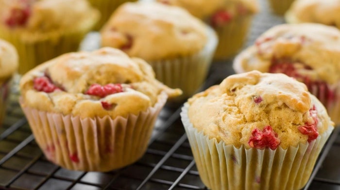 Muffins protéinés à la framboise