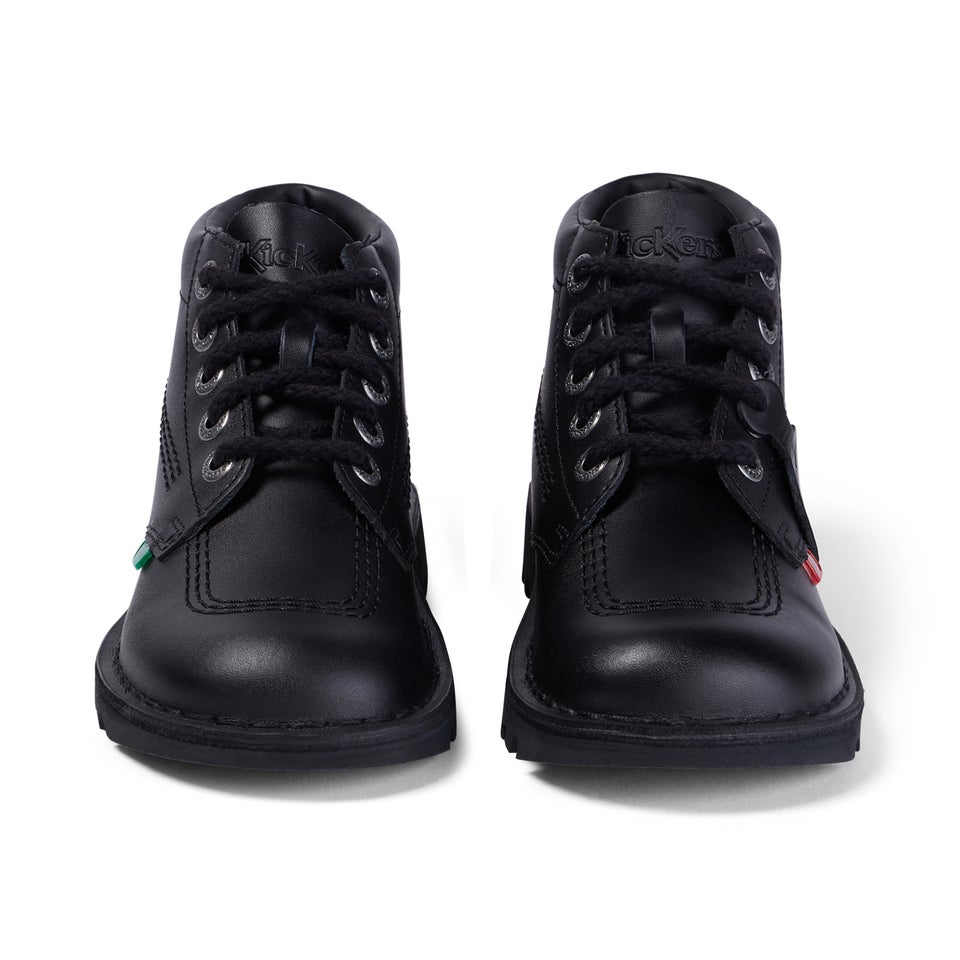 Youth Unisex Kick Hi Leather Black