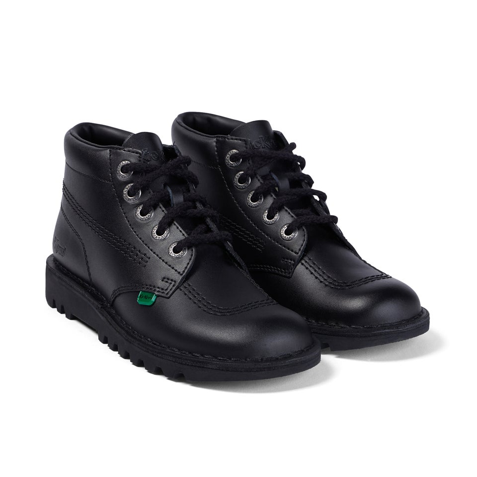 Youth Unisex Kick Hi Leather Black