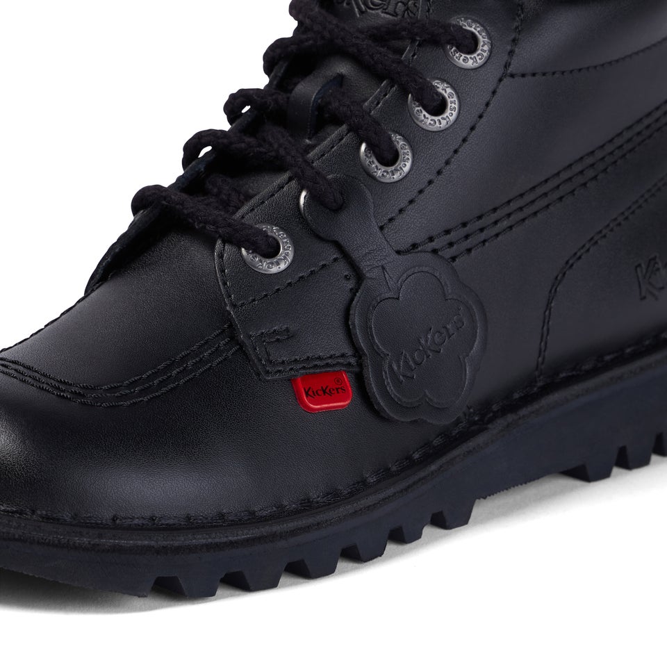 Youth Unisex Kick Hi Leather Black