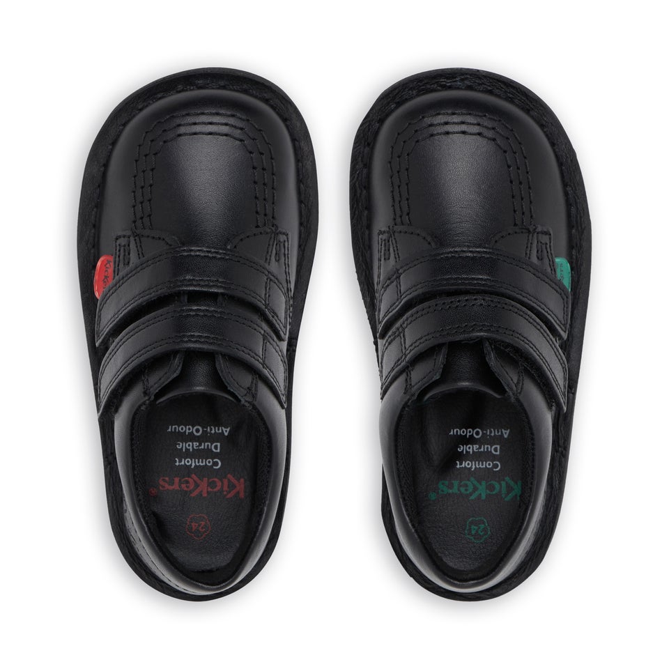 Infant Unisex Kick Lo Twin Vel Leather Black