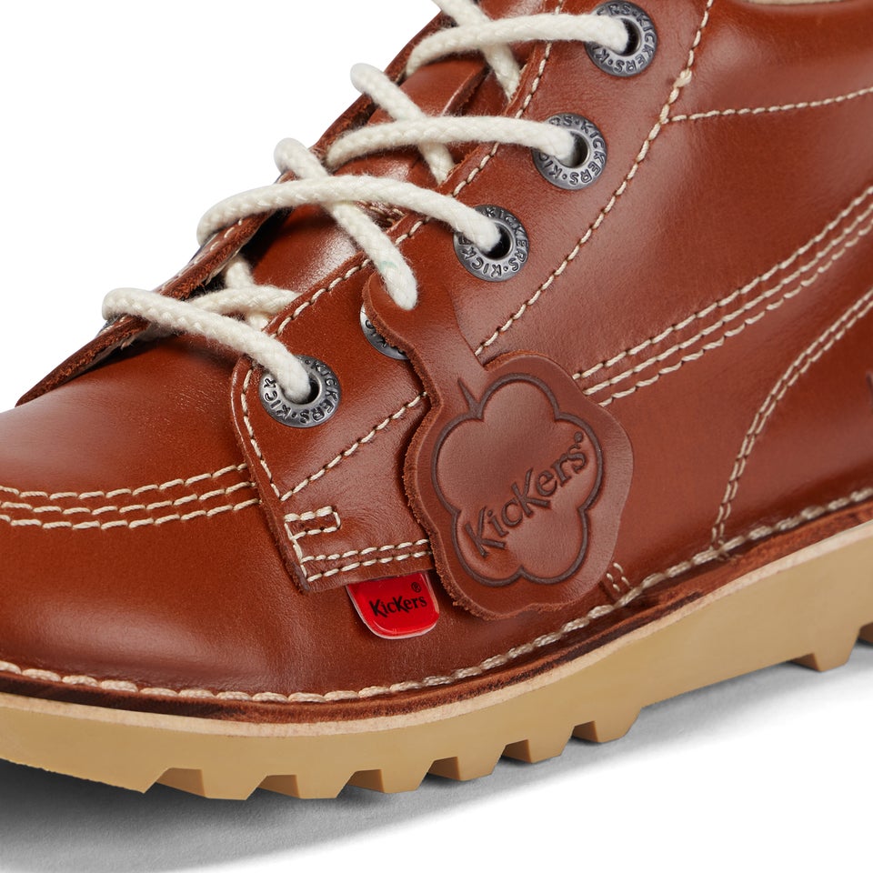 Adult Unisex Kick Hi Leather Dark Tan