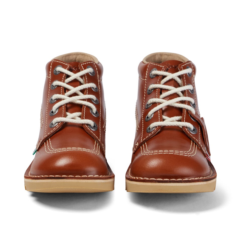Adult Unisex Kick Hi Leather Dark Tan