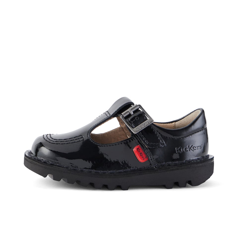 Infant Girls Kick T-Bar Patent Leather Black