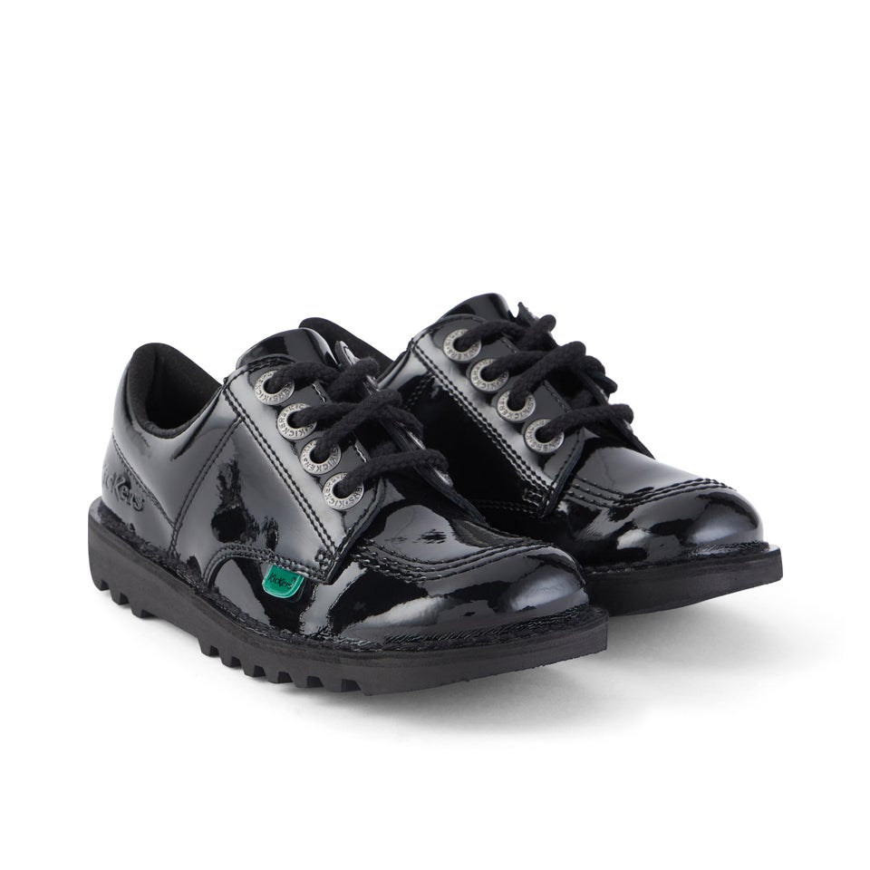 Junior Unisex Kick Lo Patent Leather Black