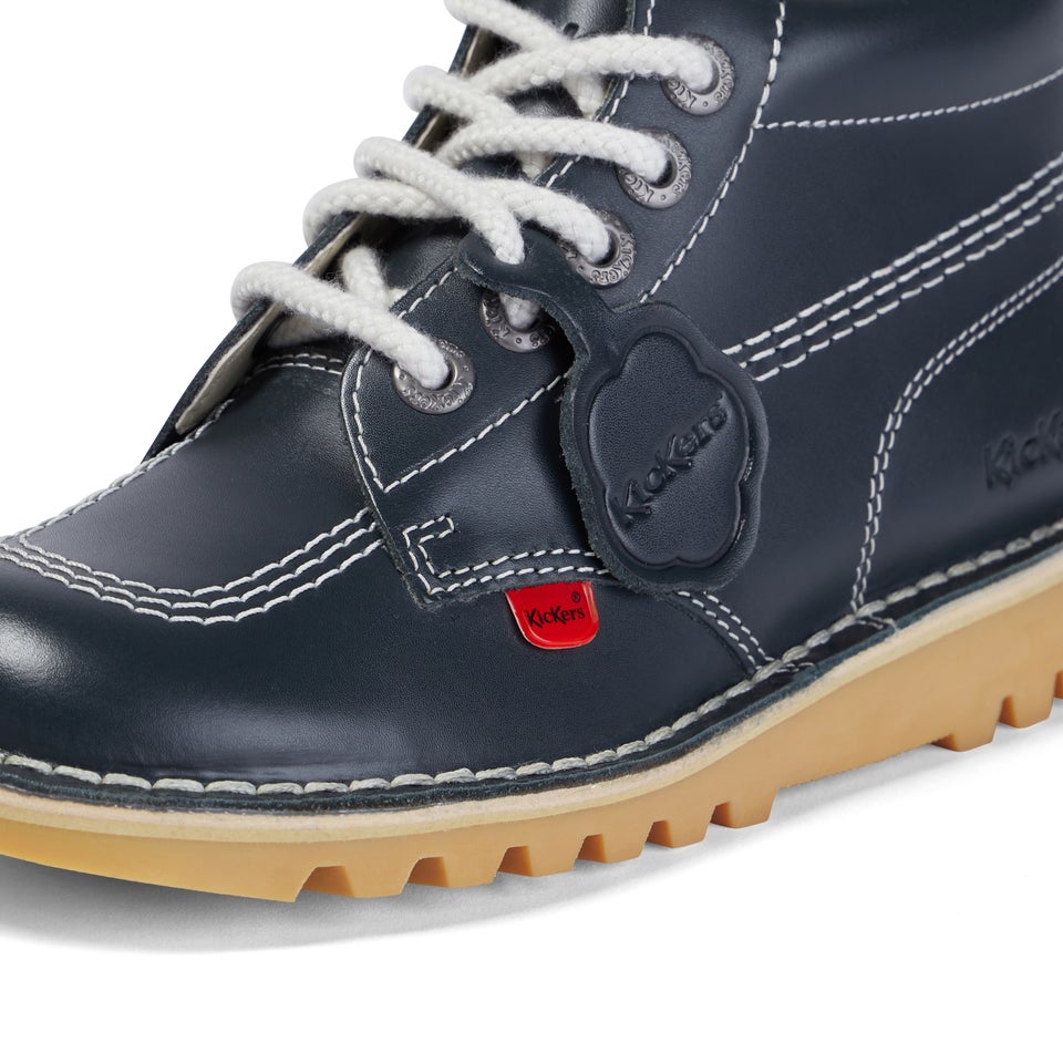 Adult Unisex Leather Kick Hi Core Navy