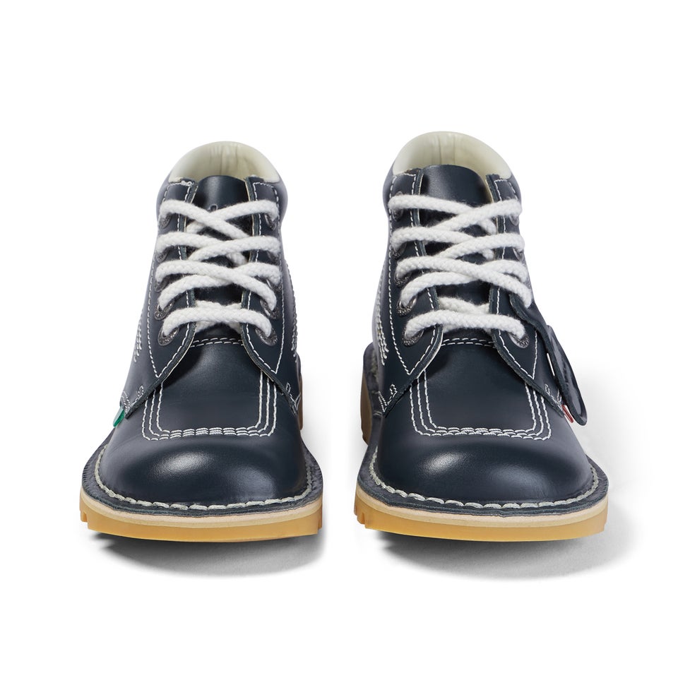 Adult Unisex Leather Kick Hi Core Navy