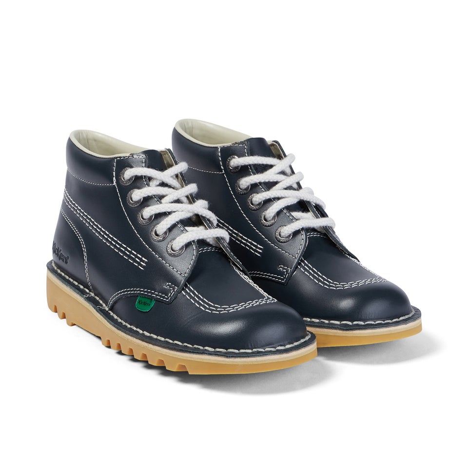 Adult Unisex Leather Kick Hi Core Navy