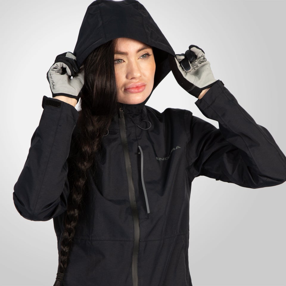 Women's Hummvee Waterproof Hooded Jacket - Black