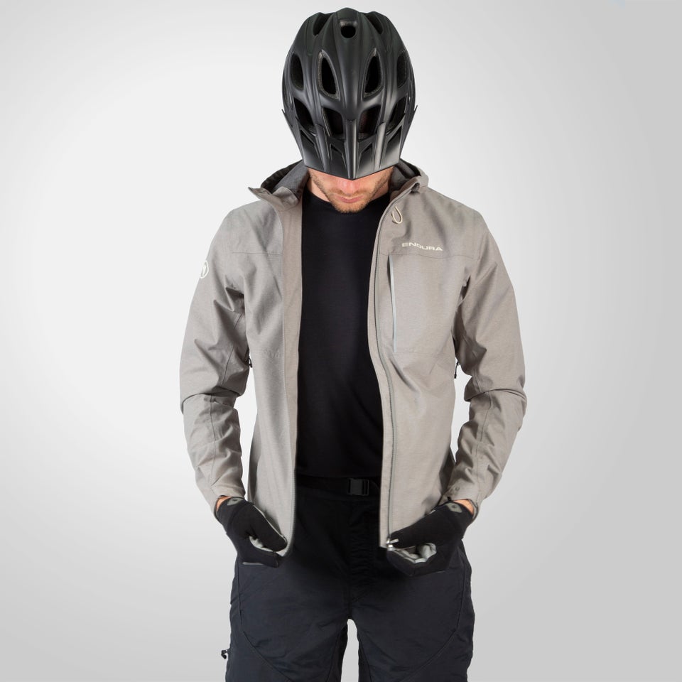 Hummvee Wasserdichte Kapuzenjacke für Herren - Fossil