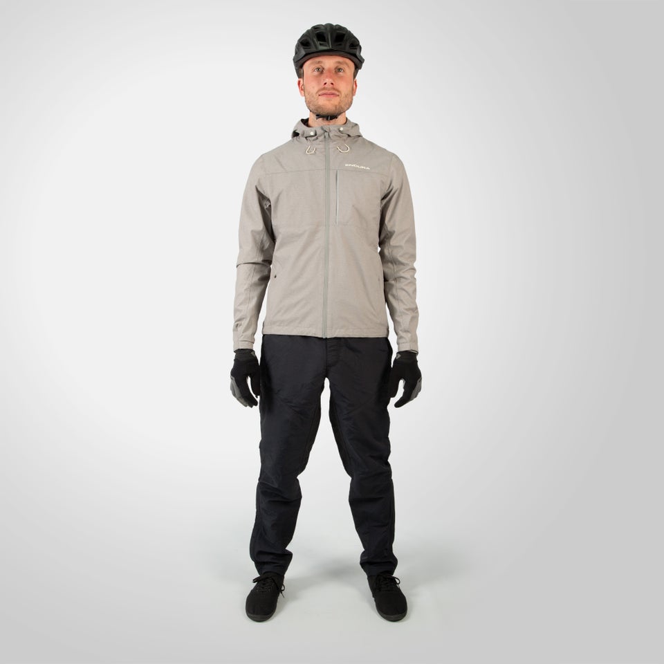 Hummvee Wasserdichte Kapuzenjacke für Herren - Fossil