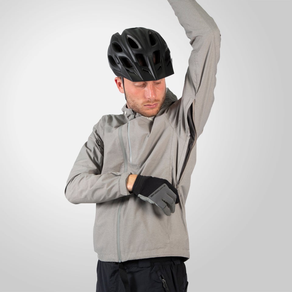 Hummvee Wasserdichte Kapuzenjacke für Herren - Fossil