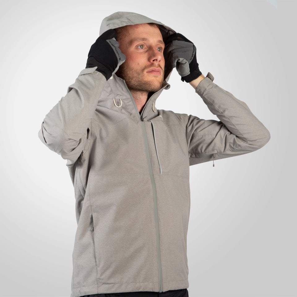 Hummvee Wasserdichte Kapuzenjacke für Herren - Fossil