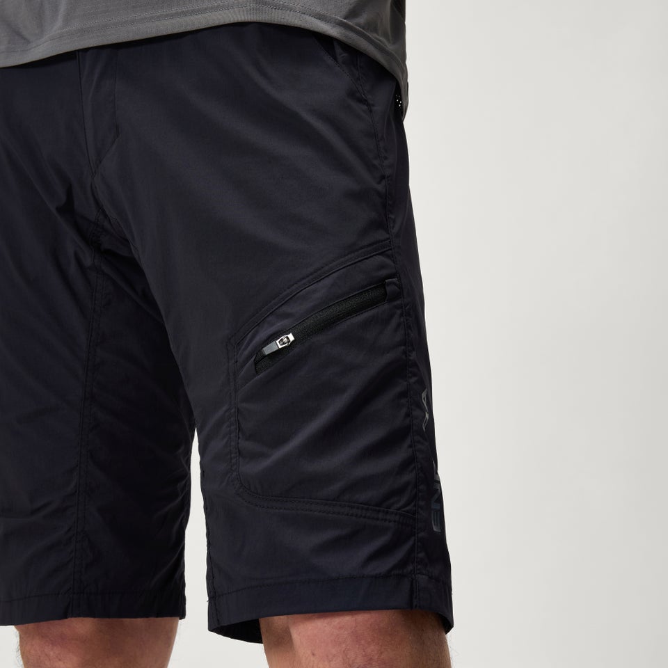 Hummvee Lite Shorts mit Innenhose für Herren - Schwarz