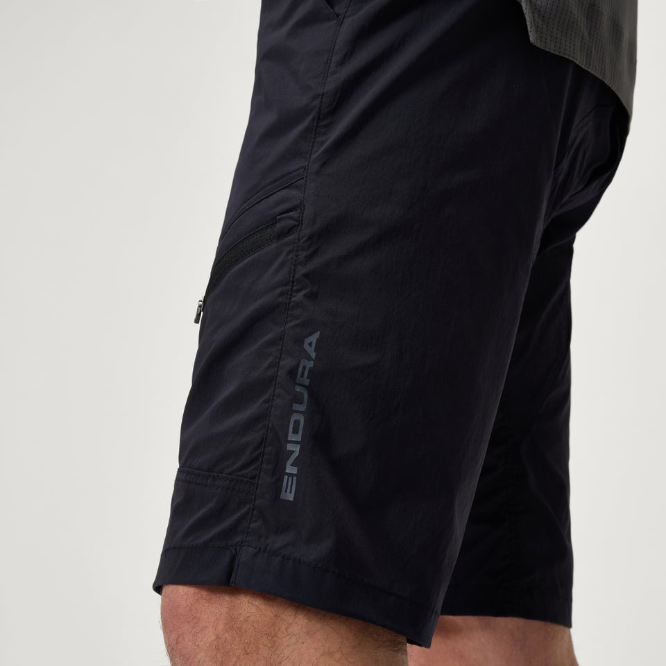 Hummvee Lite Shorts mit Innenhose für Herren - Schwarz