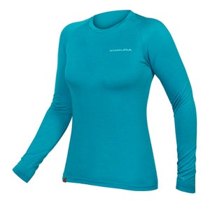 Women's Baabaa Blend L/S Base Layer - Pacific Blue - XL