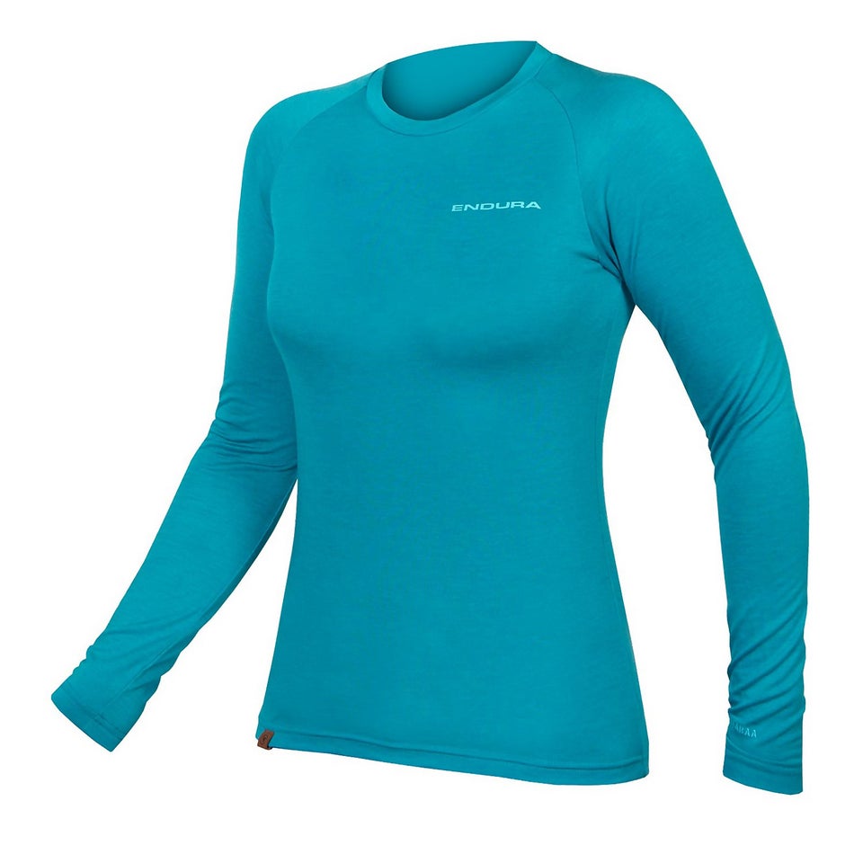 Women's Baabaa Blend L/S Base Layer - Pacific Blue