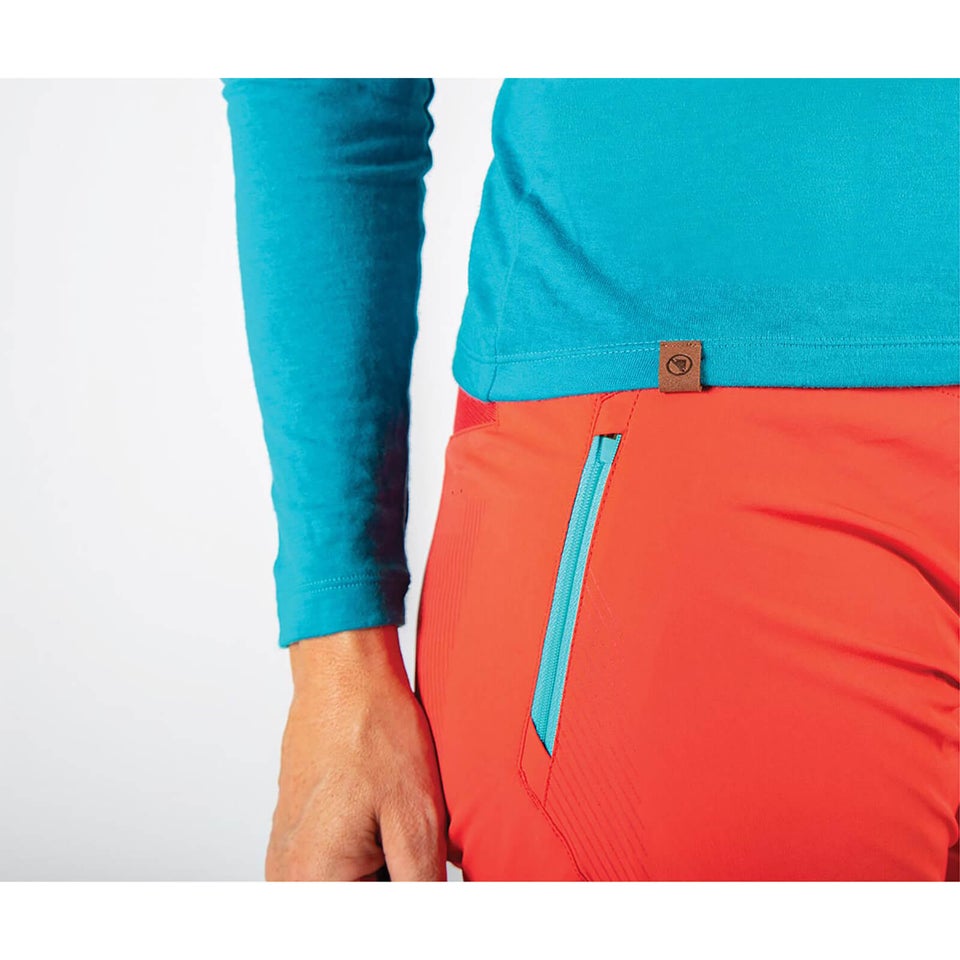 Women's Baabaa Blend L/S Base Layer - Pacific Blue