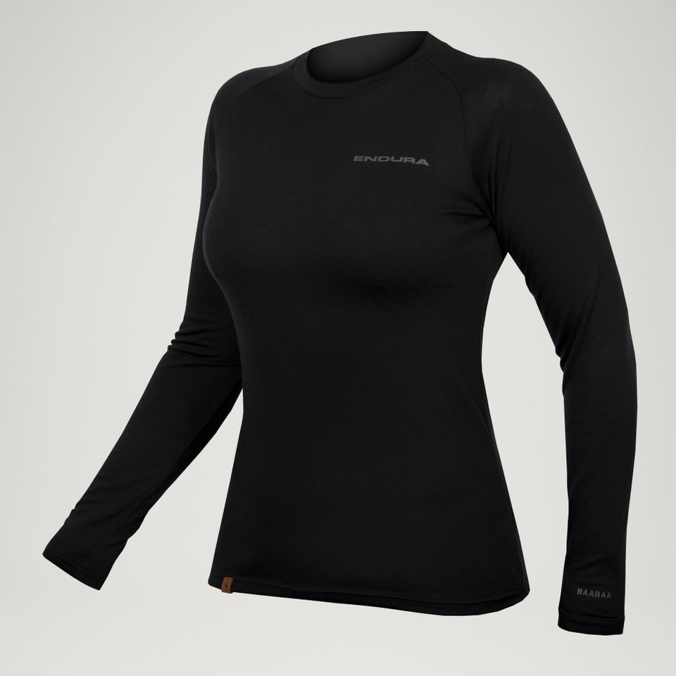 Women's Baabaa Blend L/S Base Layer - Black