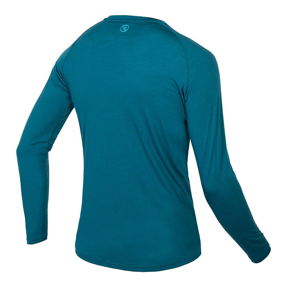 Men's Baabaa Blend L/S Base Layer - Kingfisher