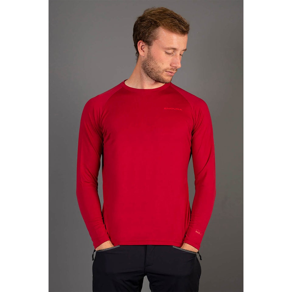Men's Baabaa Blend L/S Base Layer - Kingfisher